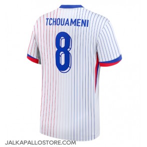 Ranska Aurelien Tchouameni #8 Vieraspaita EM-Kisat 2024 Lyhythihainen